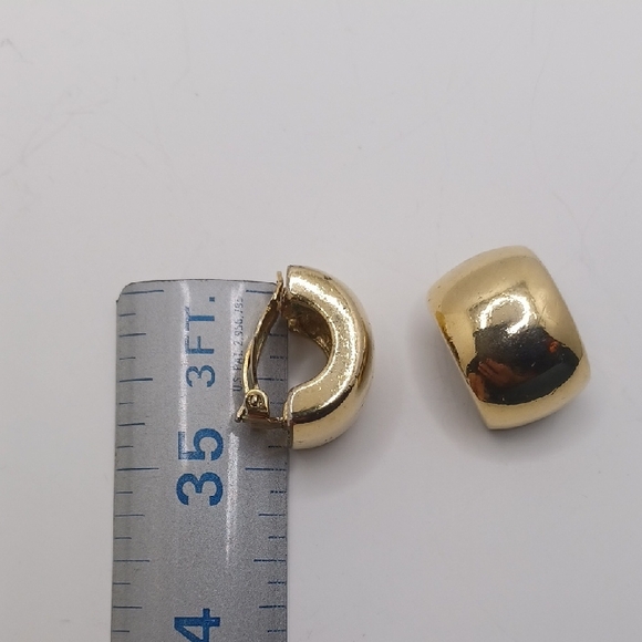 Givenchy Vintage Gold Hoop Half Moon  Earrings - Picture 5 of 6